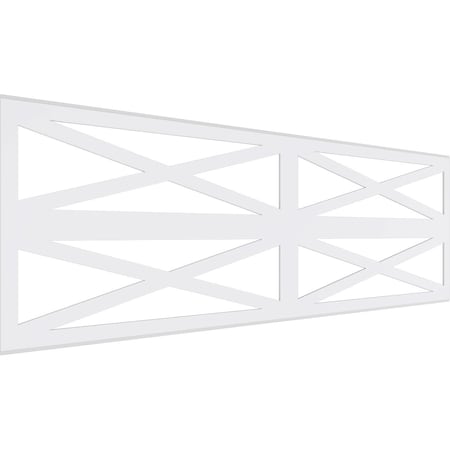 Ekena Millwork Set of Four Panels for 94 1/2"W x 32 1/4"H Farmhouse Fence Fretwork Wainscot Wall Paneling WPKP16X01X47FHF